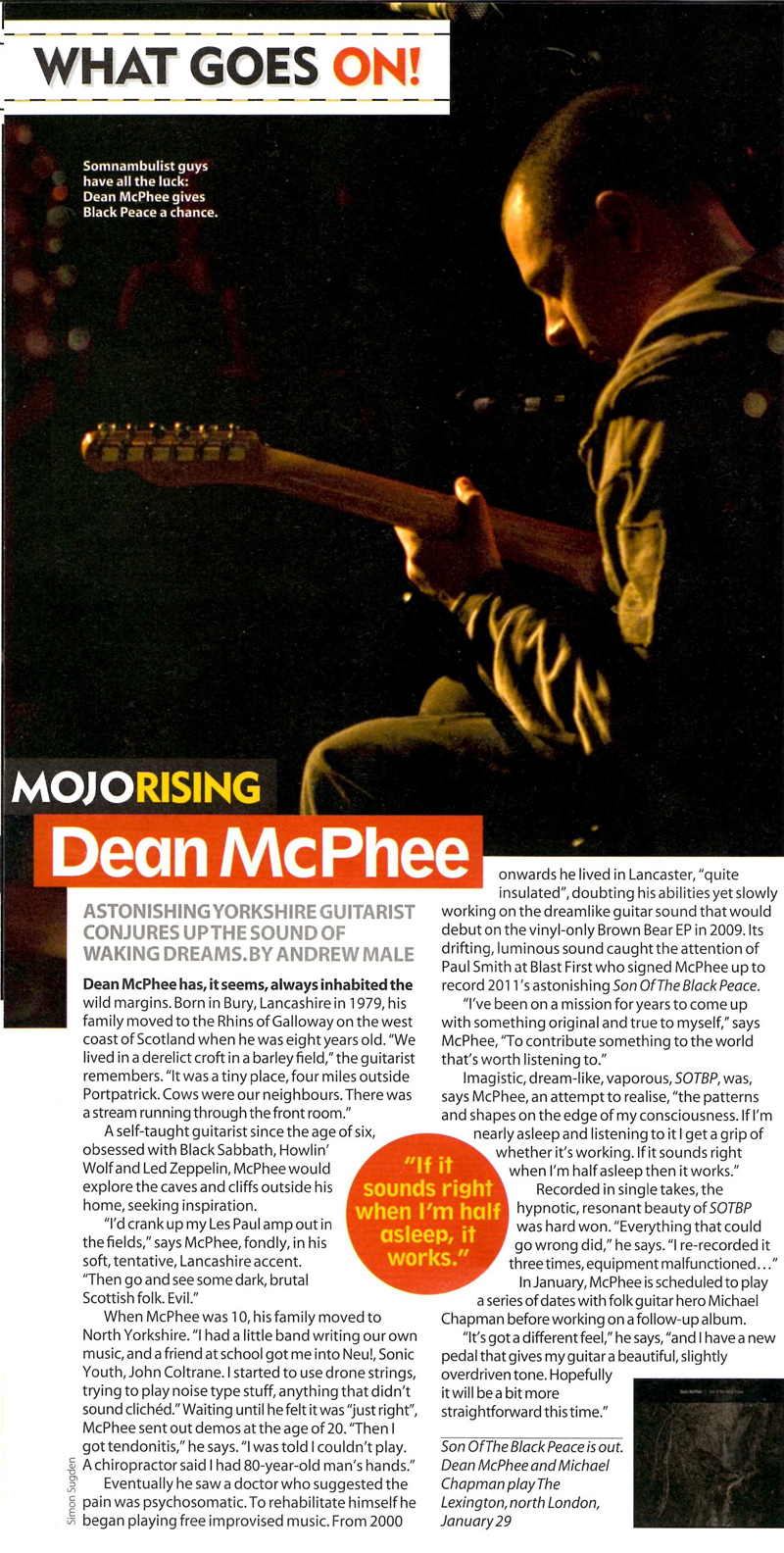 Dean McPhee in Mojo